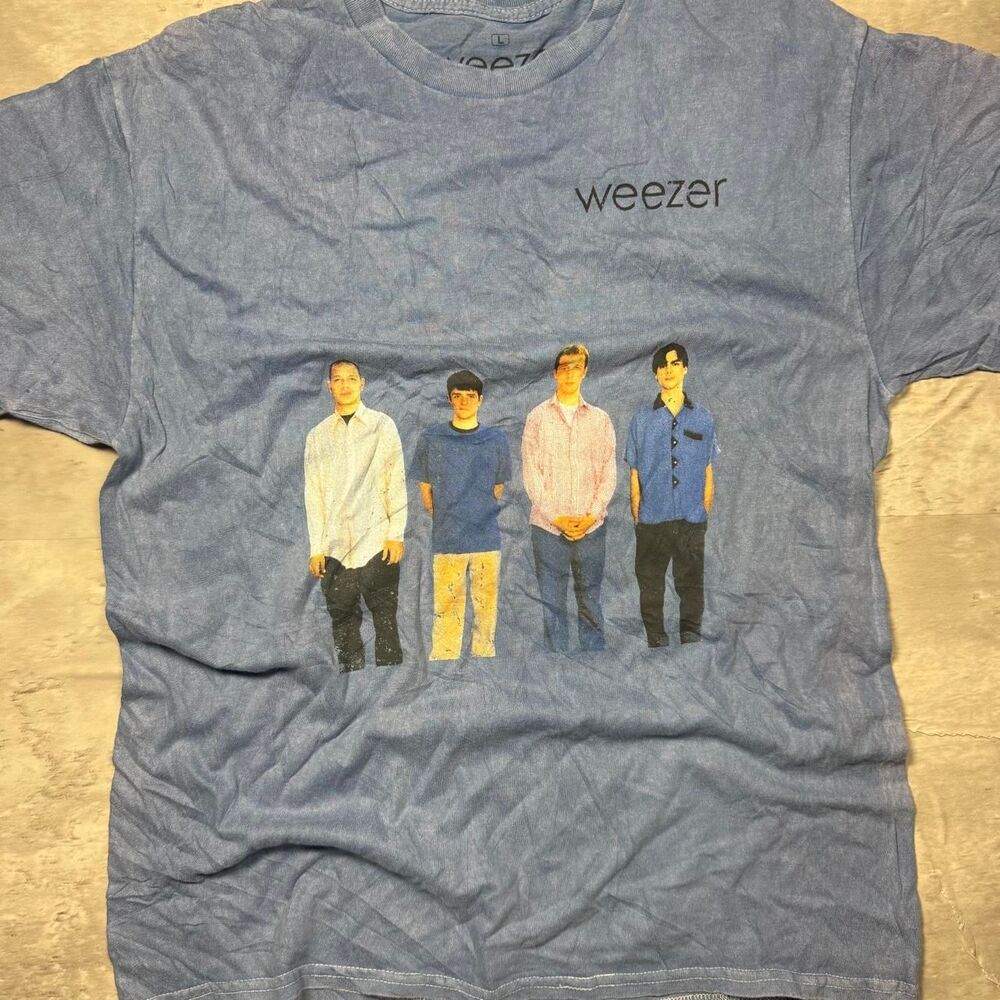 Ripple-junction Men's Blue T-shirt
